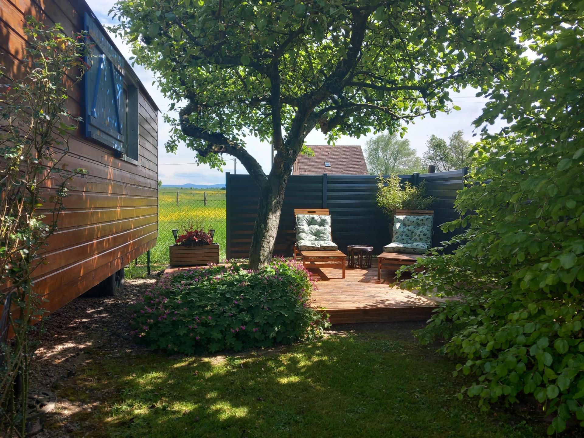 Terrasse roulotte